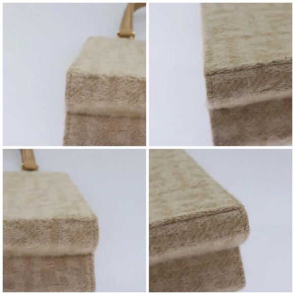 FENDI Zucca Canvas Hand Bag Beige Gold Auth 93833AV - Picture 15 of 16